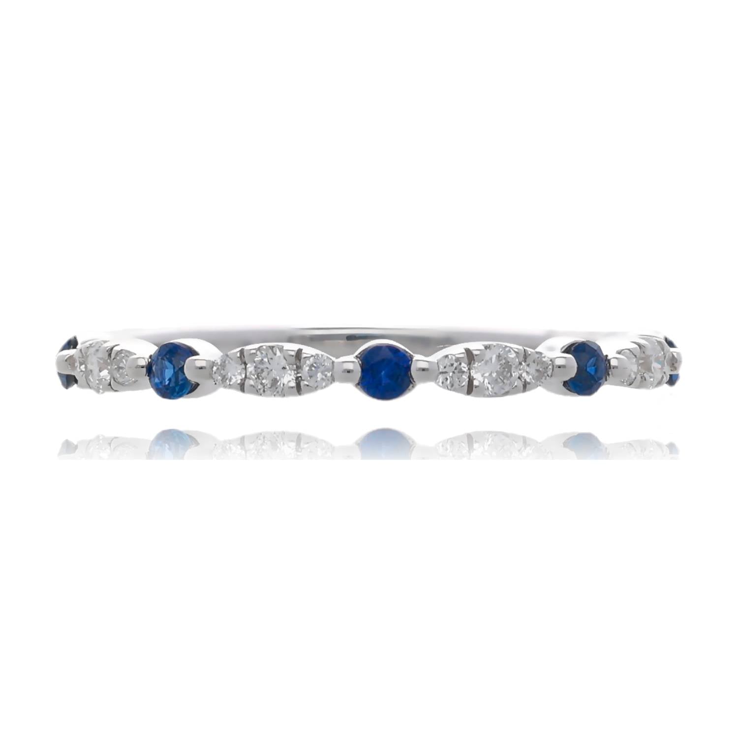 Stacking Gems White Gold Band
