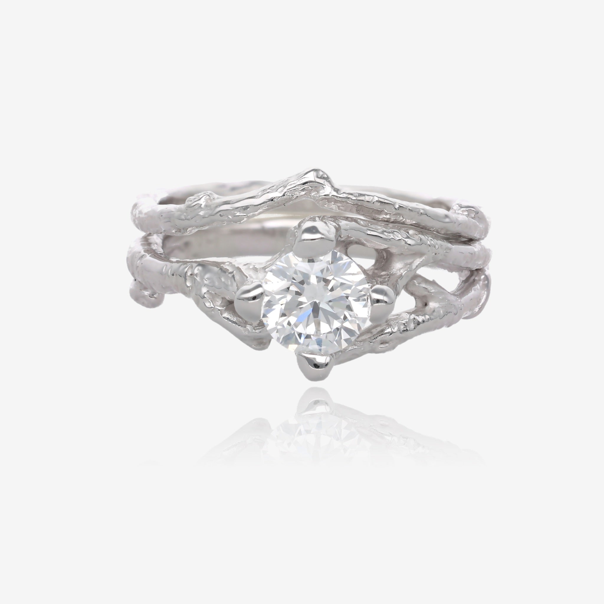 Birch Branch Diamond Gold Wedding Set