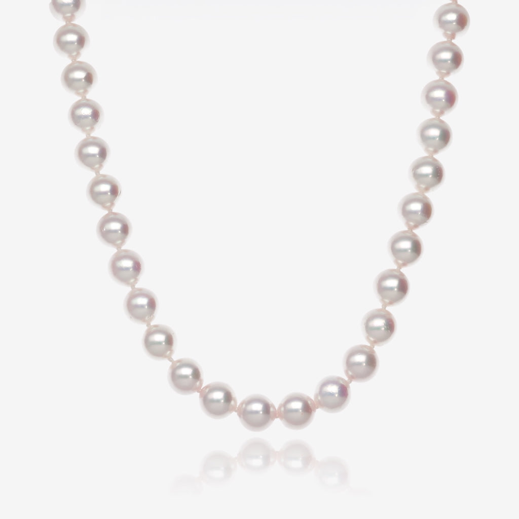 Creamy Rosé Akoya 7mm Pearl Strand
