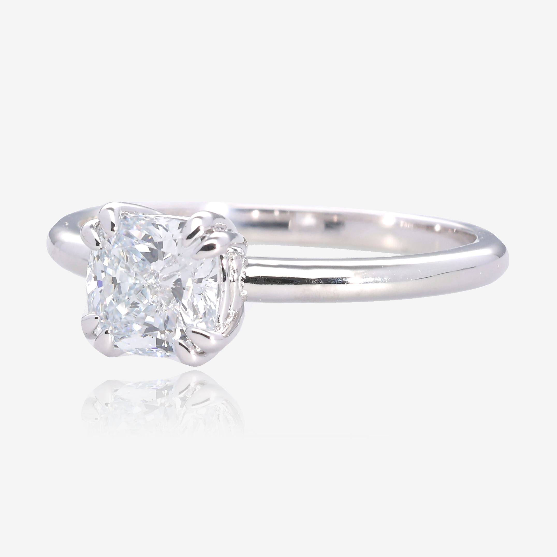 1.13ct Cushion Cut Lab Grown Diamond Solitaire in 14K White Gold