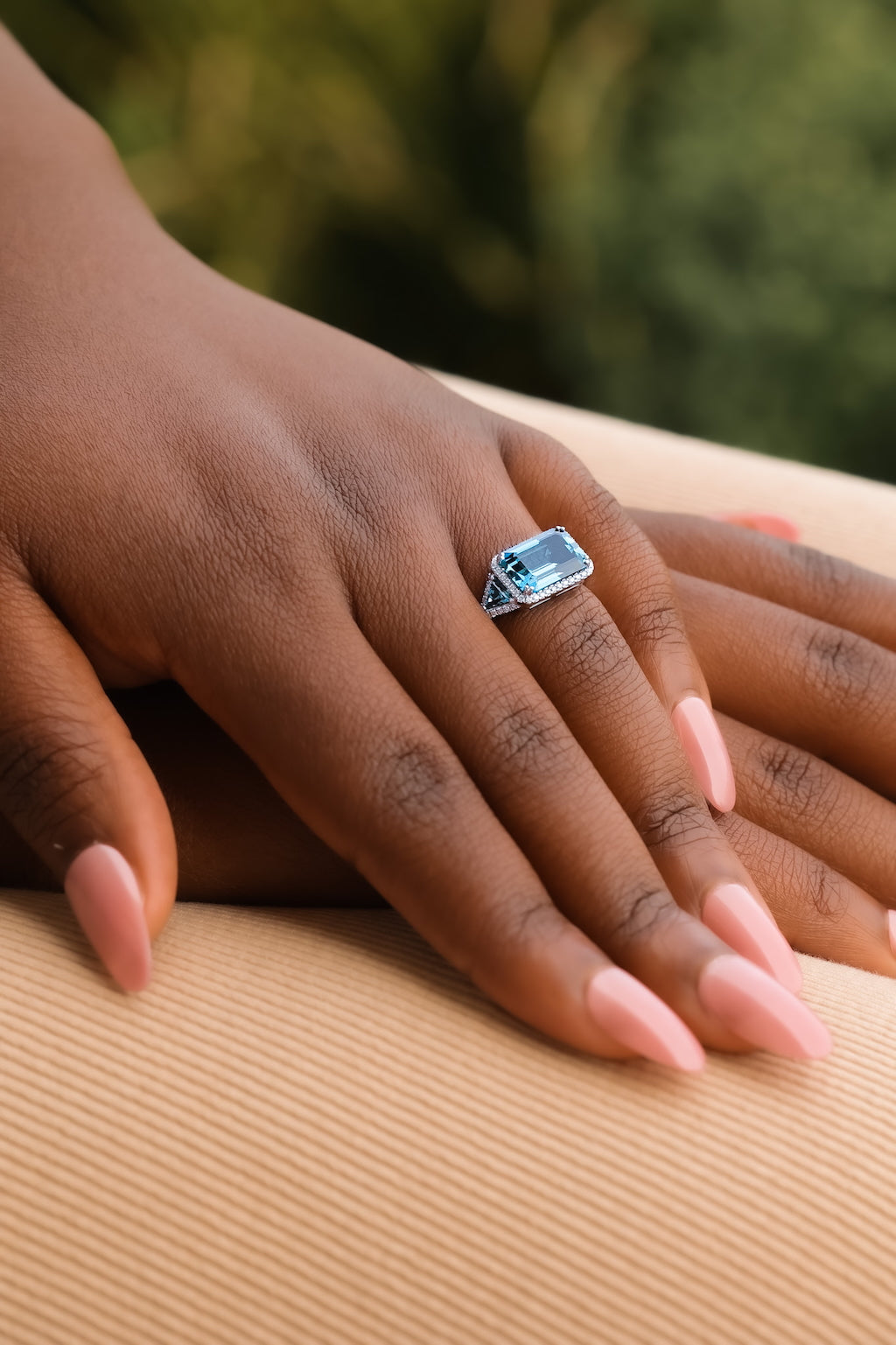 Luxe London Blue Topaz Ring