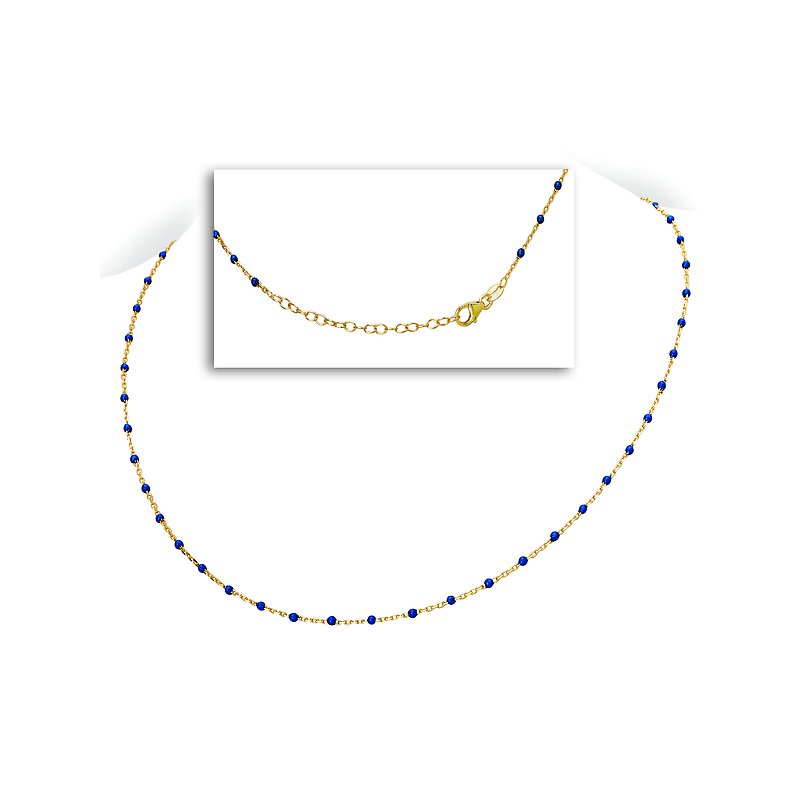 Layers of Lapis Gold Plated Bead