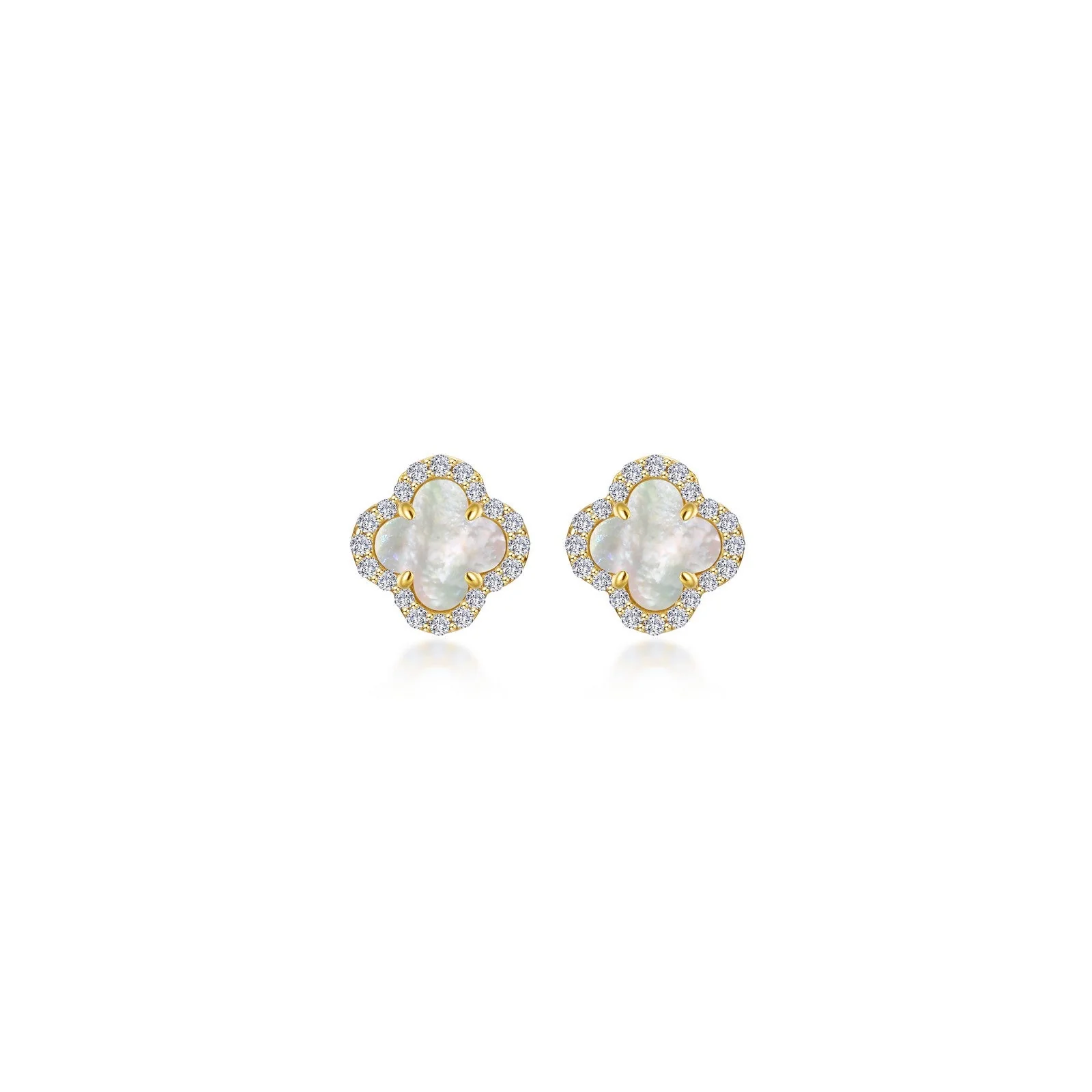 Mother of Pearl Iconic Blossom Yellow Earrings