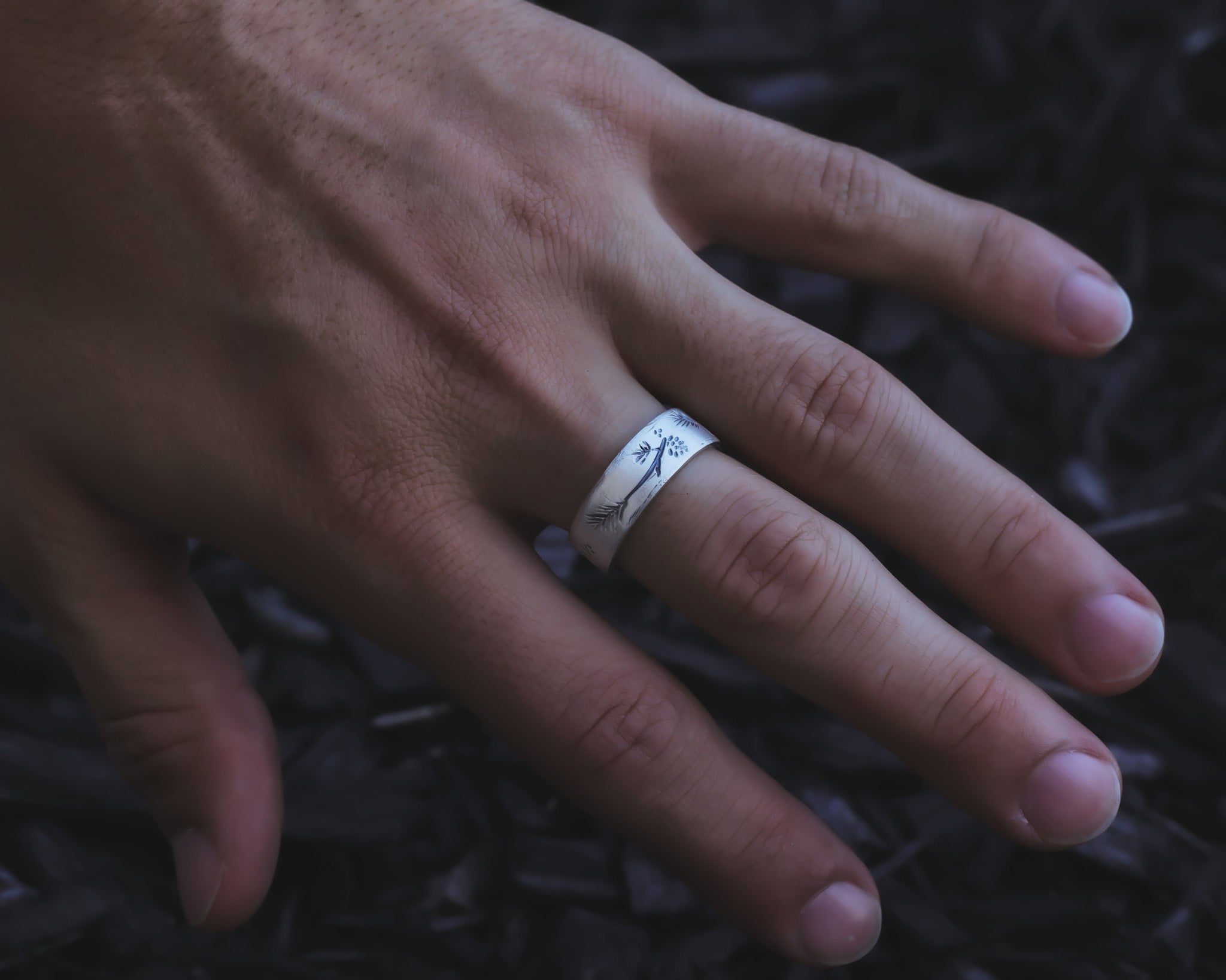Silver Ring, Ponderosa Pine Band