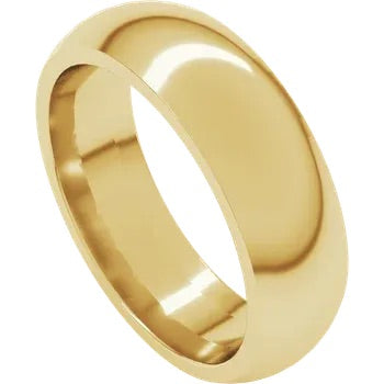 6mm Comfort Fit 14k Yellow Gold