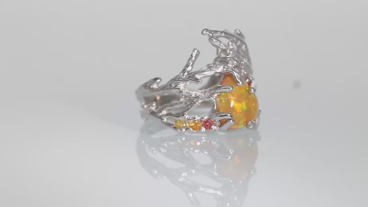 Sunshine Through the Branches Opal Ring