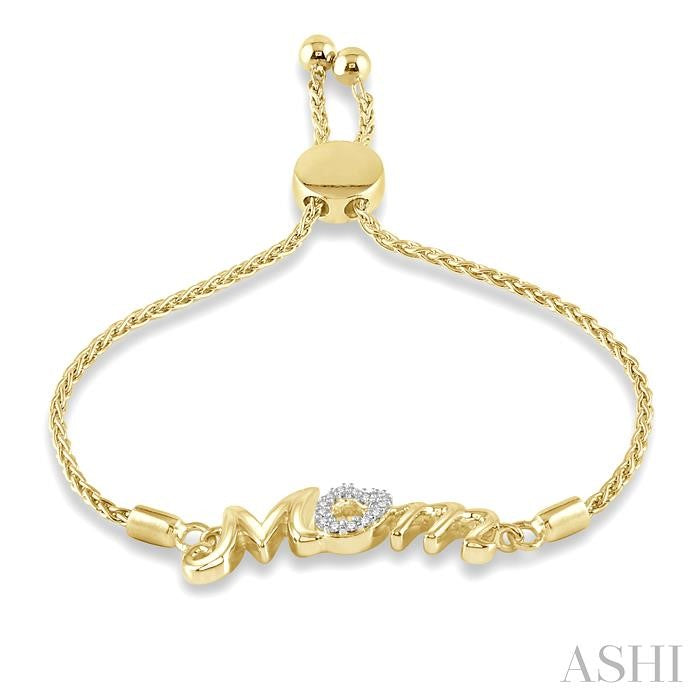 Golden Mom Gold Vermeil Diamond Bolo Bracelet
