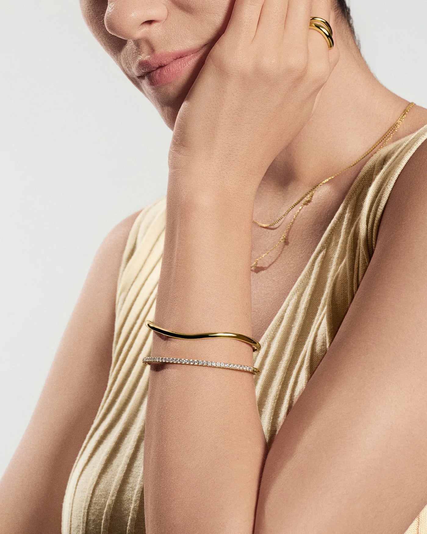 Yellow Pavé Tennis Bangle