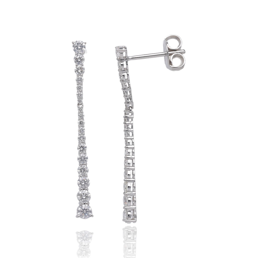 Star Streak Natural Diamond Dangle Earrings