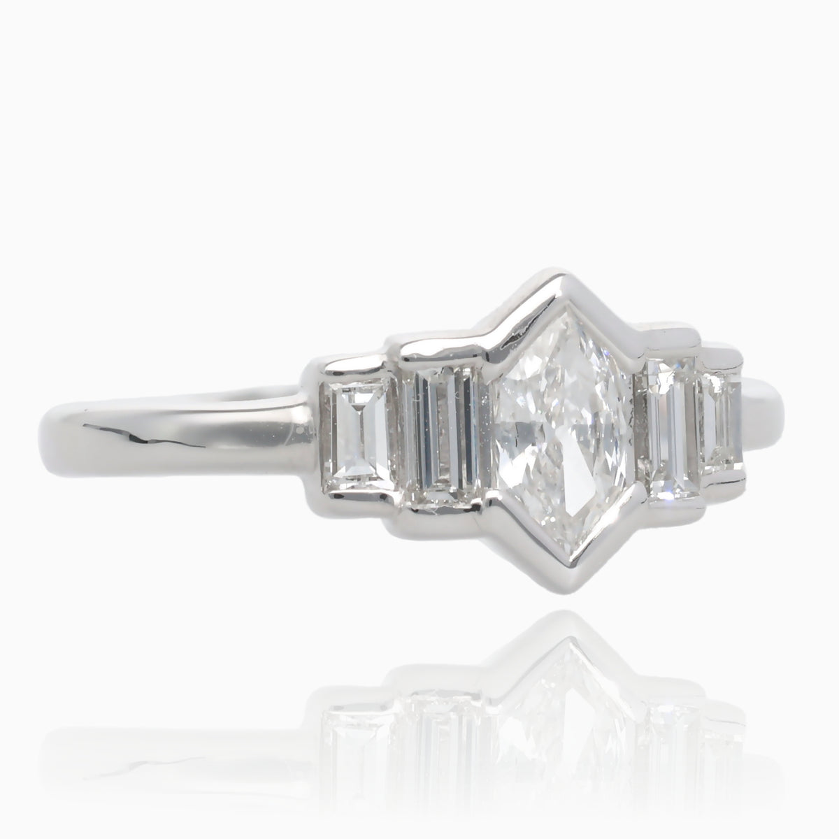 Royal Duchess Cut and Baguette Diamond Ring