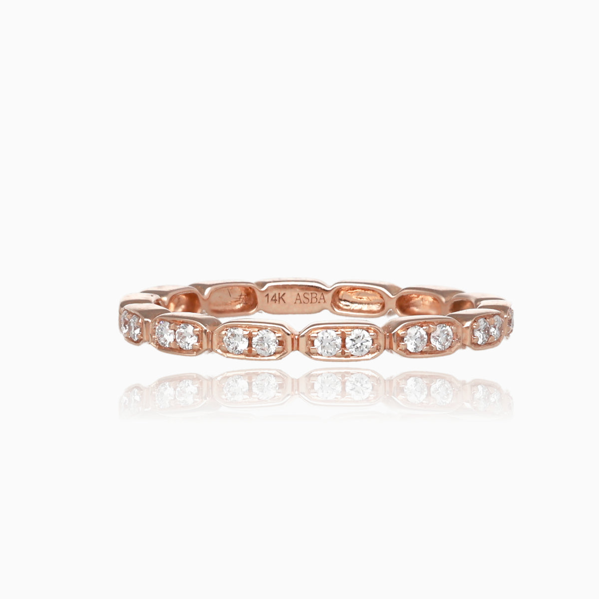.17ct 14k RG Diamond Stacking Ring, Gondola