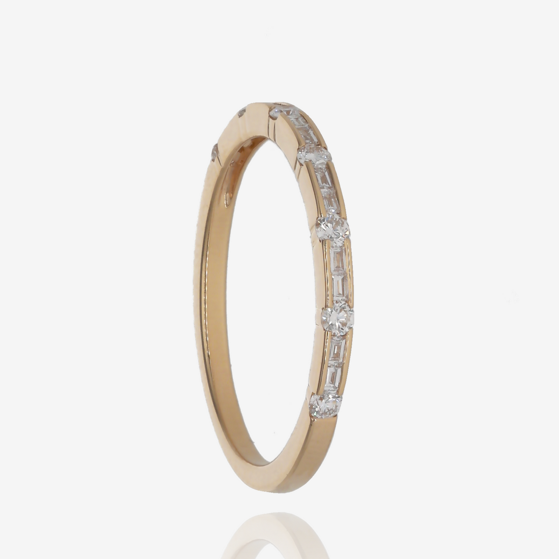 Flashing Lights Diamond Baguette Band