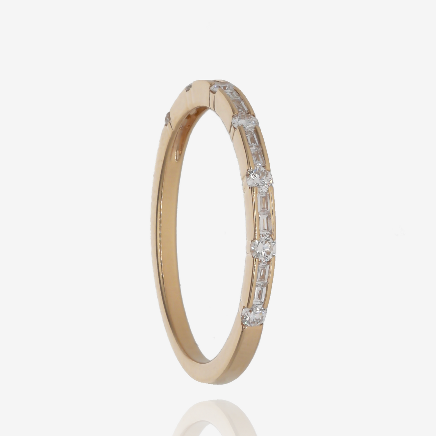 Flashing Lights Diamond Baguette Band