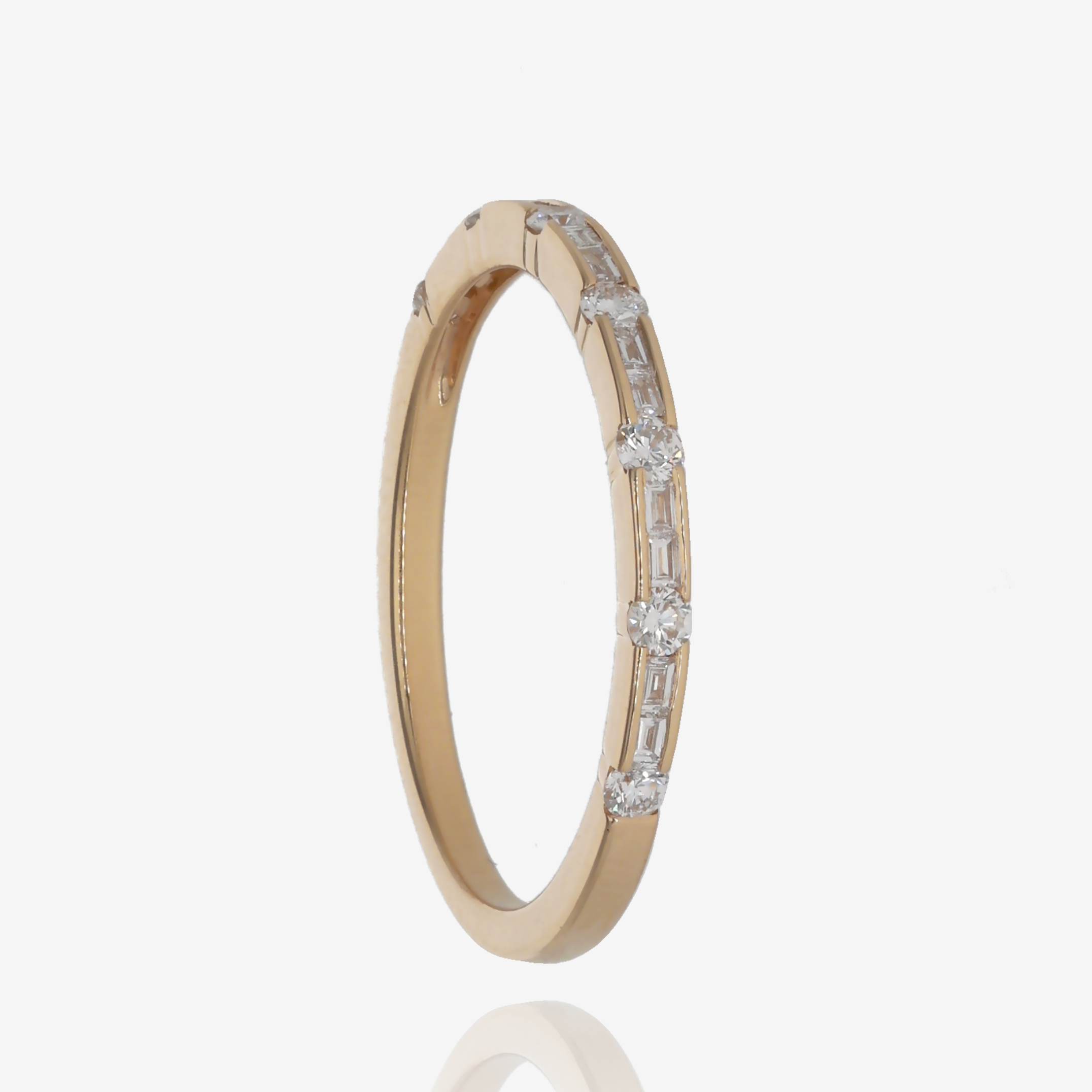 Flashing Lights Diamond Baguette Band