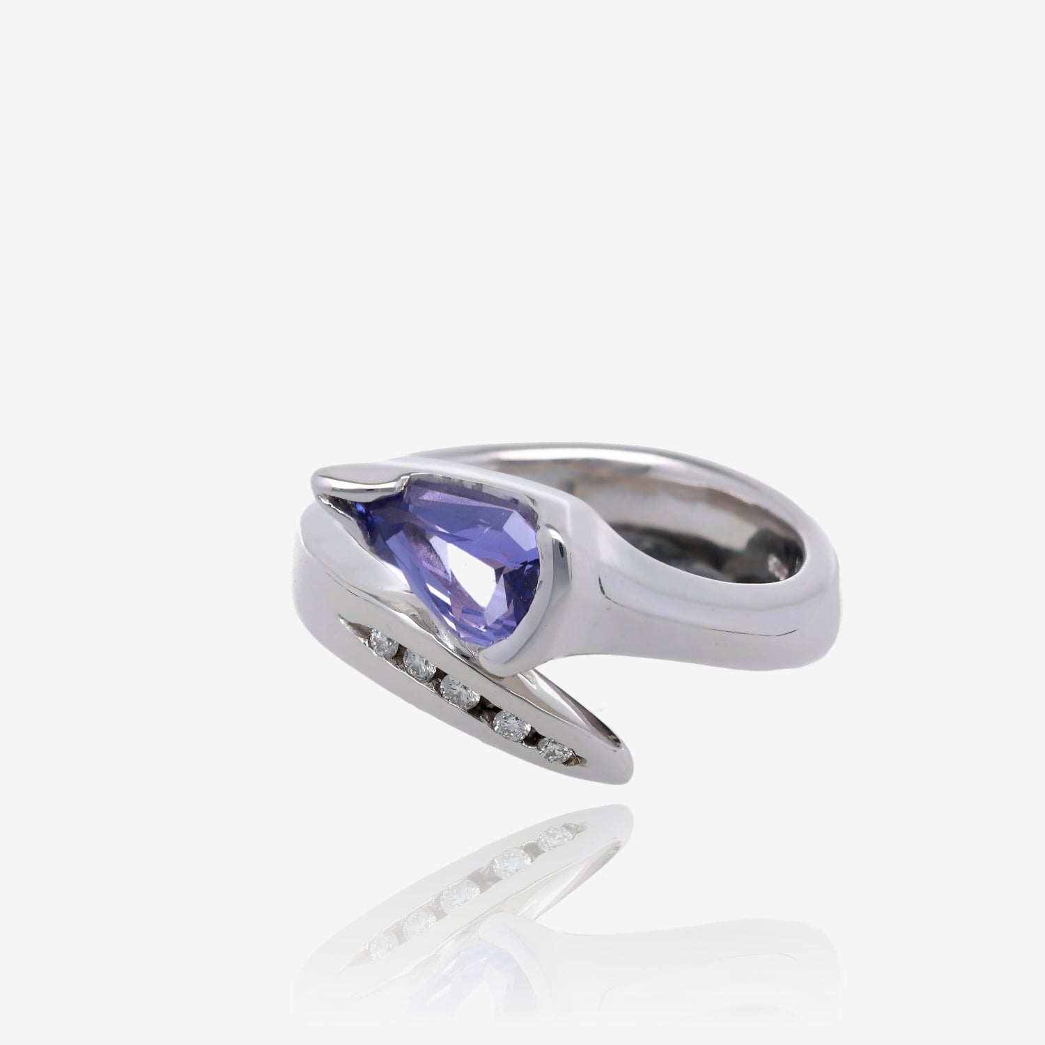 New Day Purple Sapphire Wraparound Ring Silver
