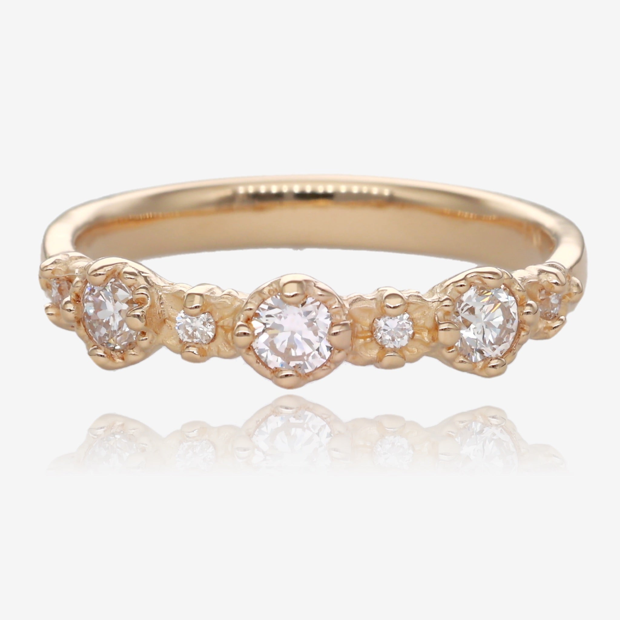 Shimmering Treasure Band Lab Diamond and Yellow Gold