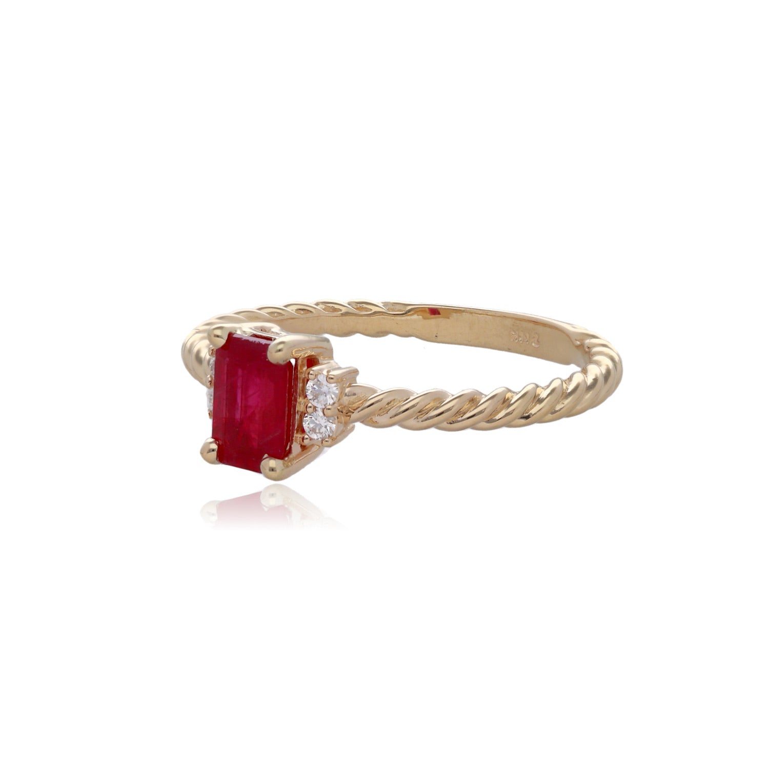 Steadfast Love Ruby Ring in Yellow Gold