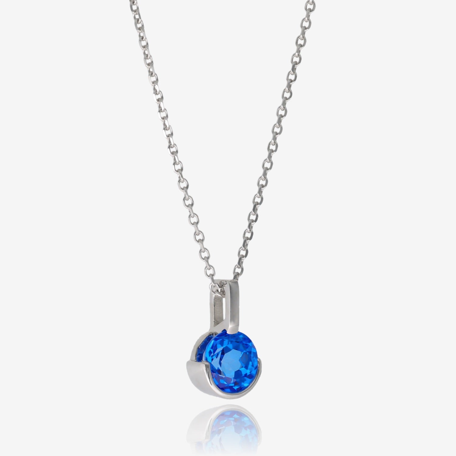 Bermuda Blues Silver Droplet Pendant