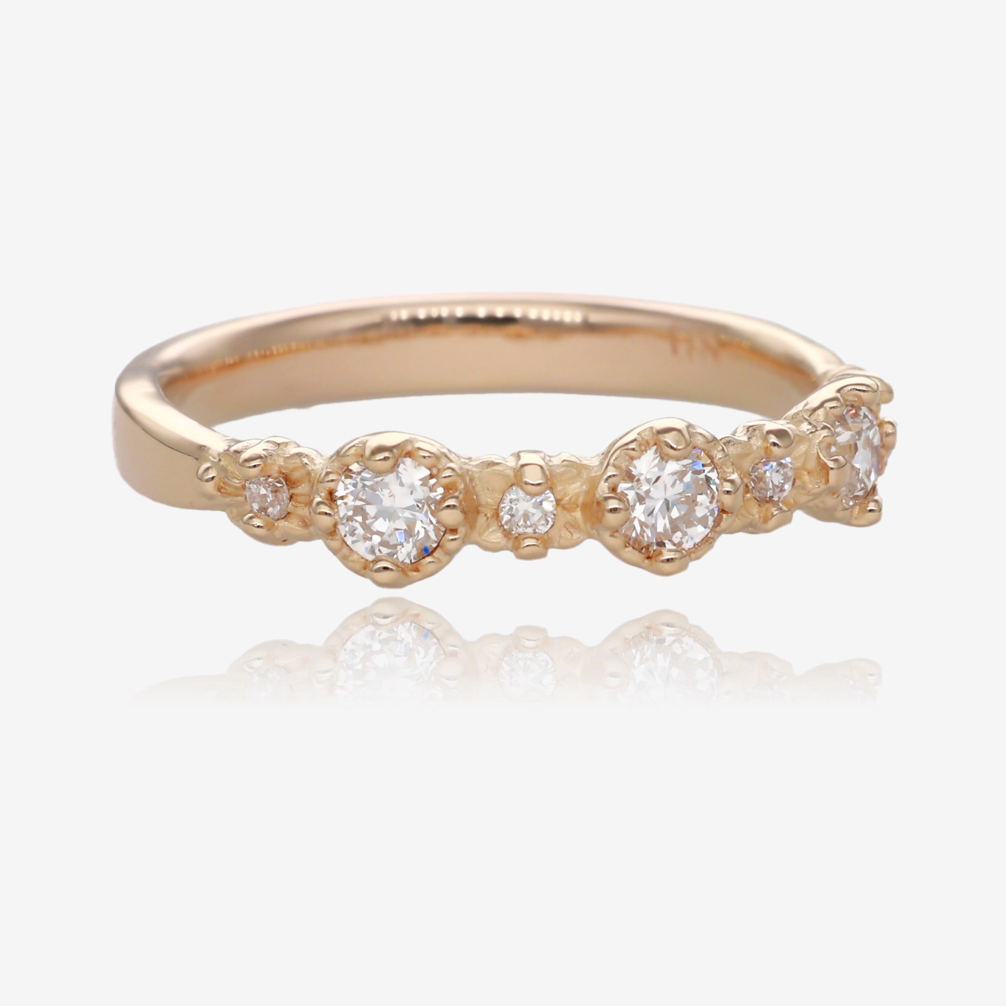 Shimmering Treasure Band Lab Diamond and Yellow Gold