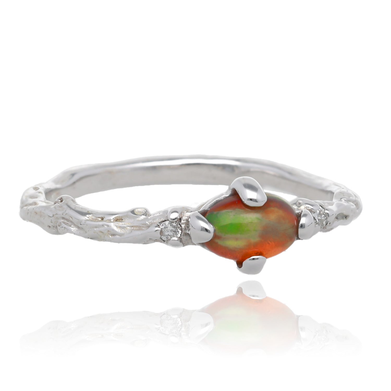 Ethiopian Opal Branch Band in Silver