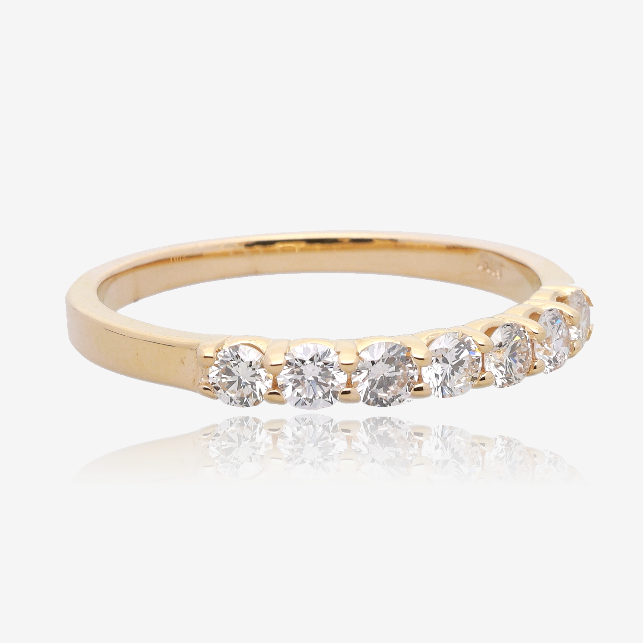 1/2ct Seven Stone Natural Diamond Band in 14K Yellow Gold
