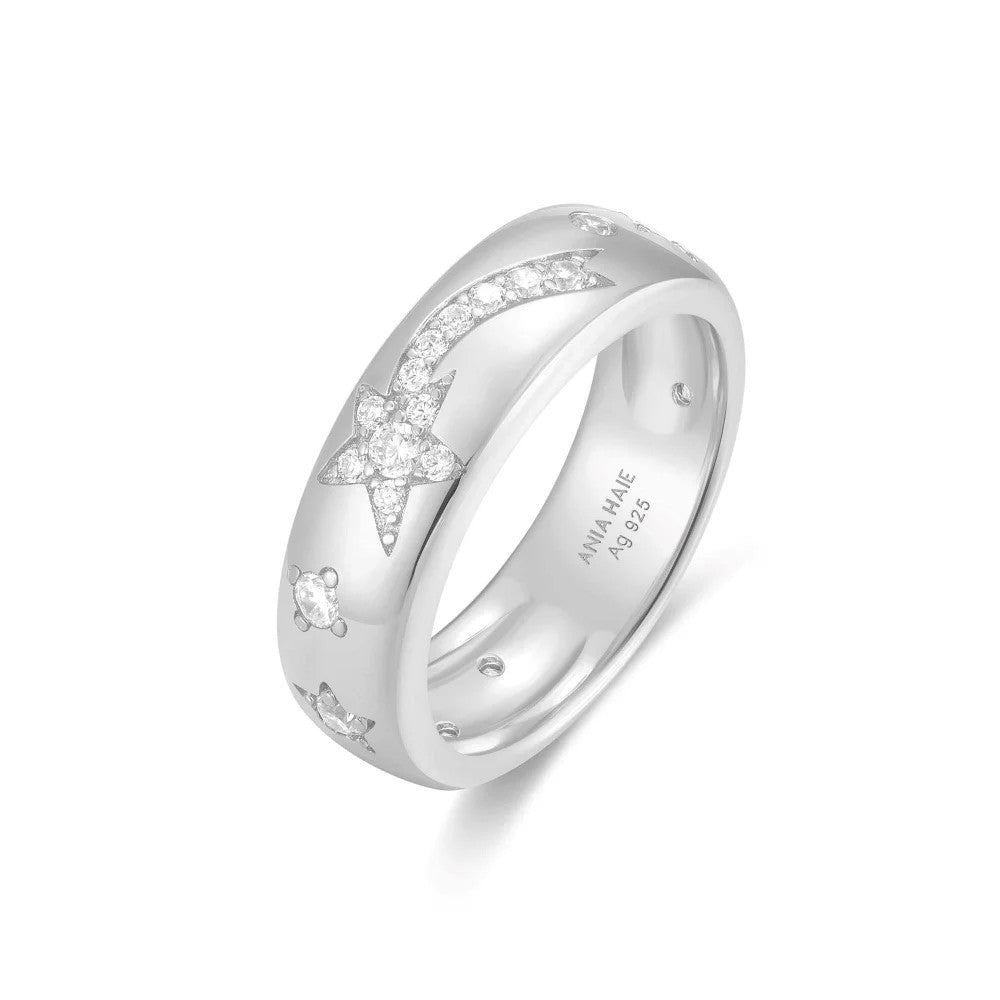 Silver Celestial Chunky Ring Size 8