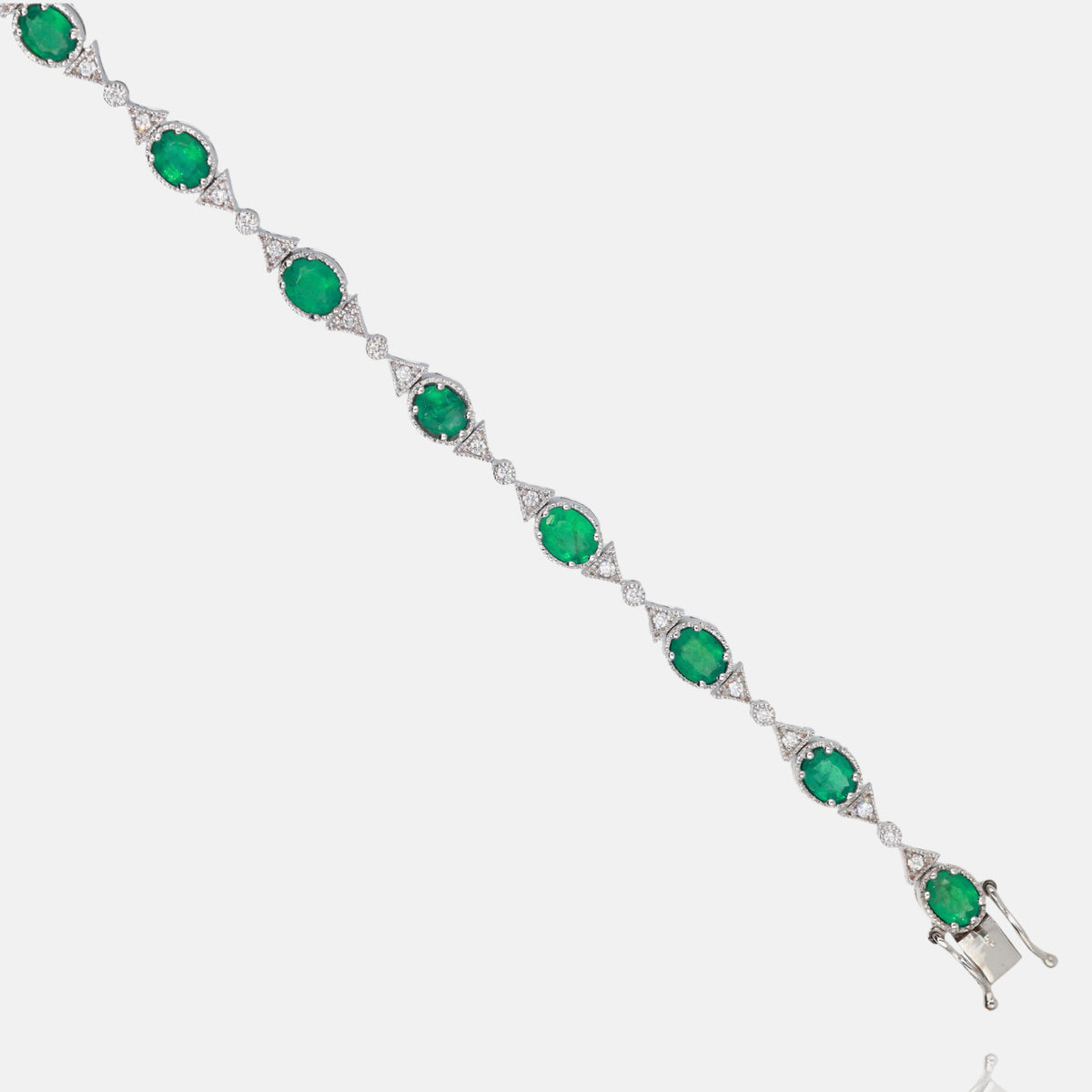 Emerald Keepsake Diamond Bracelet