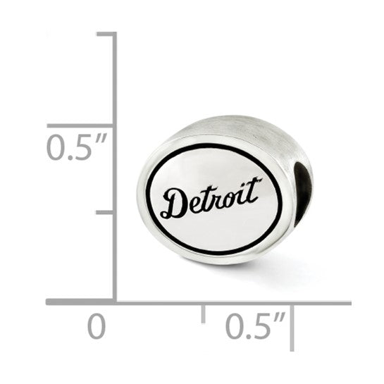 Sterling Silver MLB Detroit Tigers Oval Bead