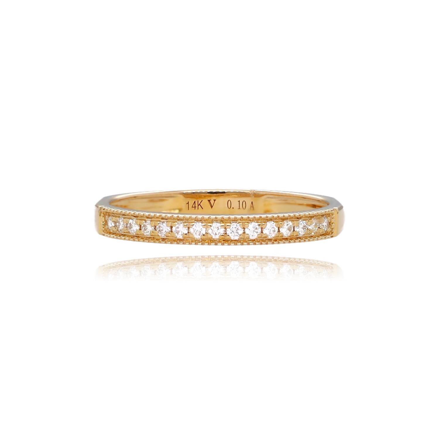Heirloom Edge Milgrain Diamond Band
