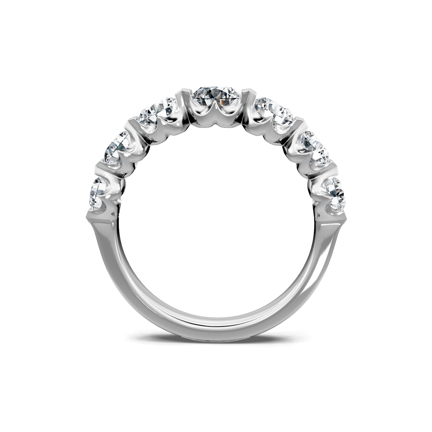 Graduated Brilliant White Gold Diamond Band