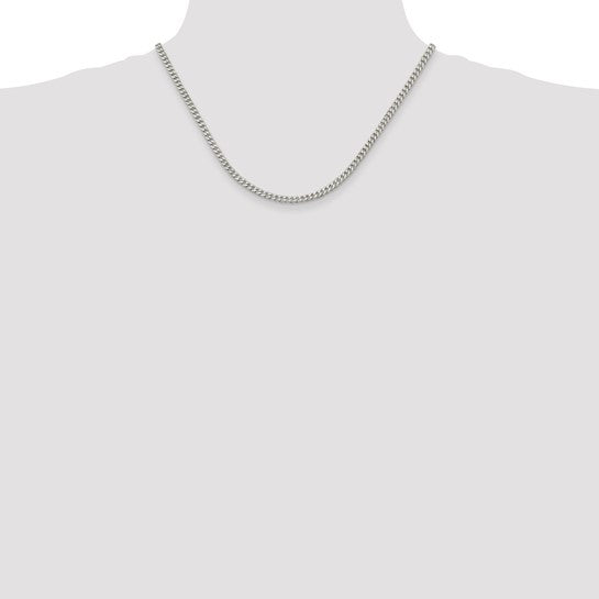 18" Sterling Silver 3.5mm Curb Chain