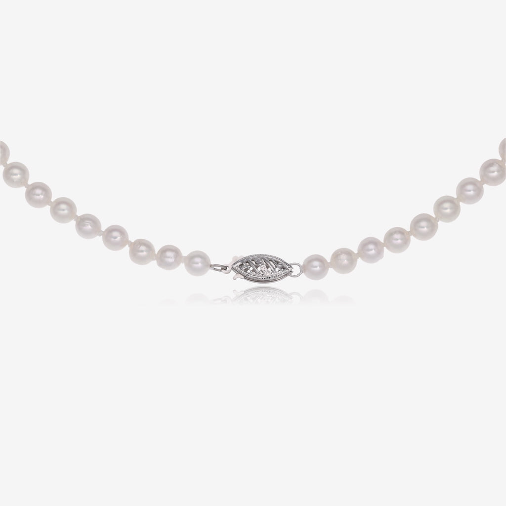 Delicate Akoya Luminous Cremé Pearl Strand Necklace