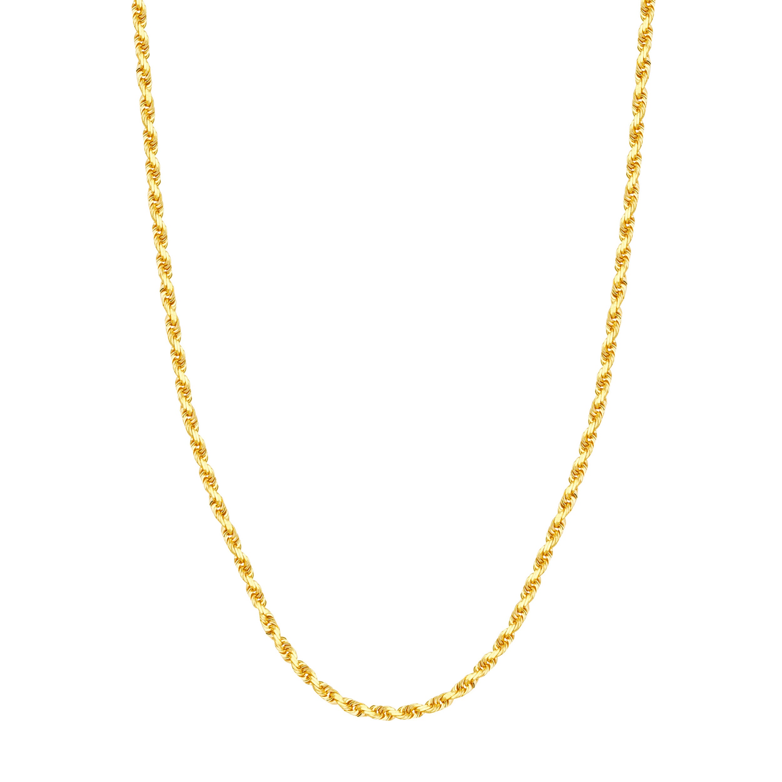 22" 10K YG D/C Rope Chain