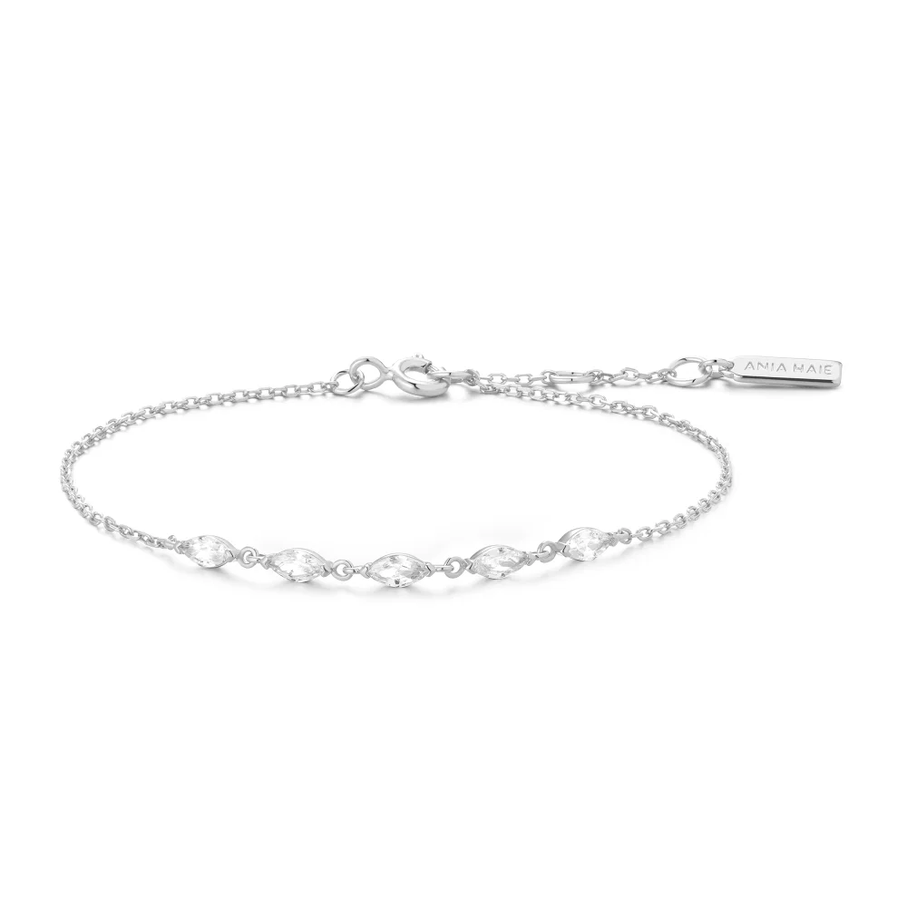 Silver Quintet Marquise Bracelet