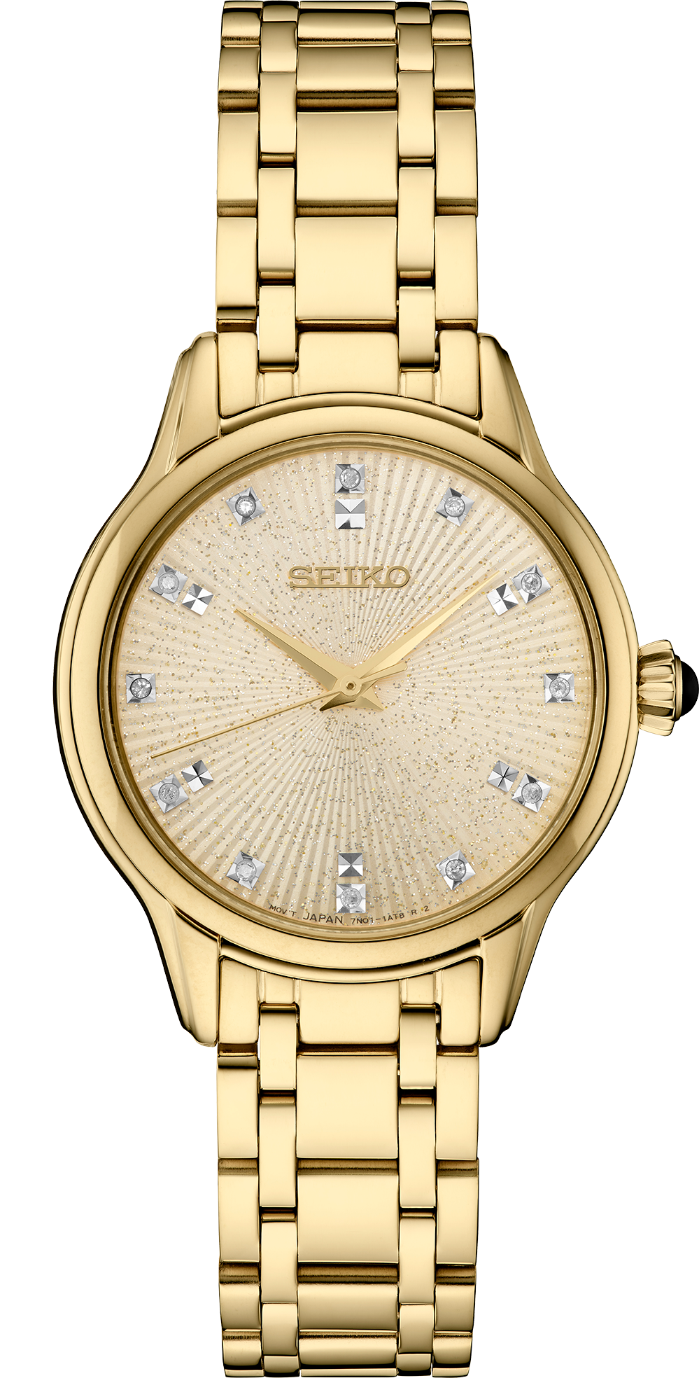 Ladies SEIKO Diamond GP Stainless Steel Champagne Watch SRZ552