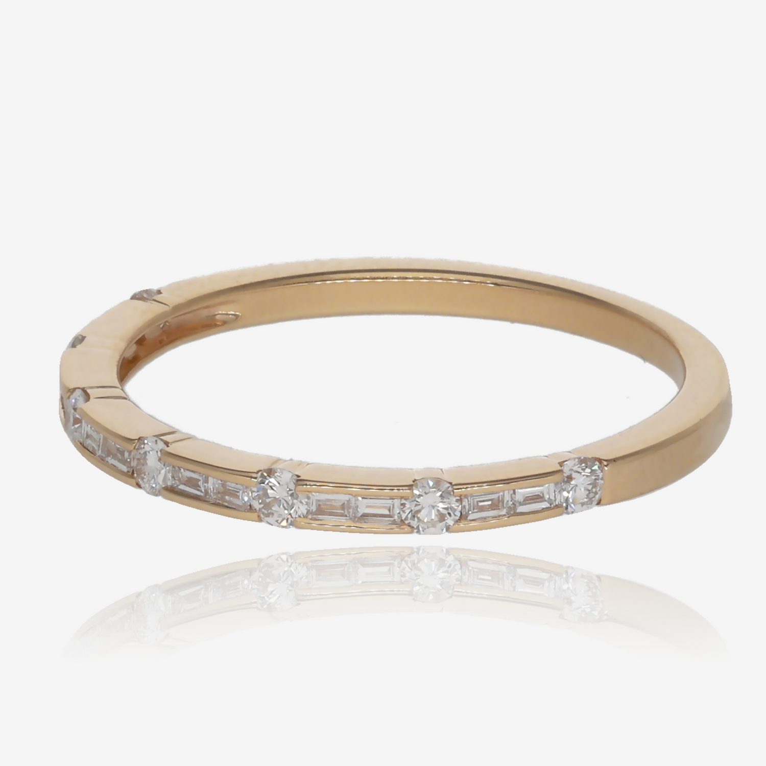 Flashing Lights Diamond Baguette Band