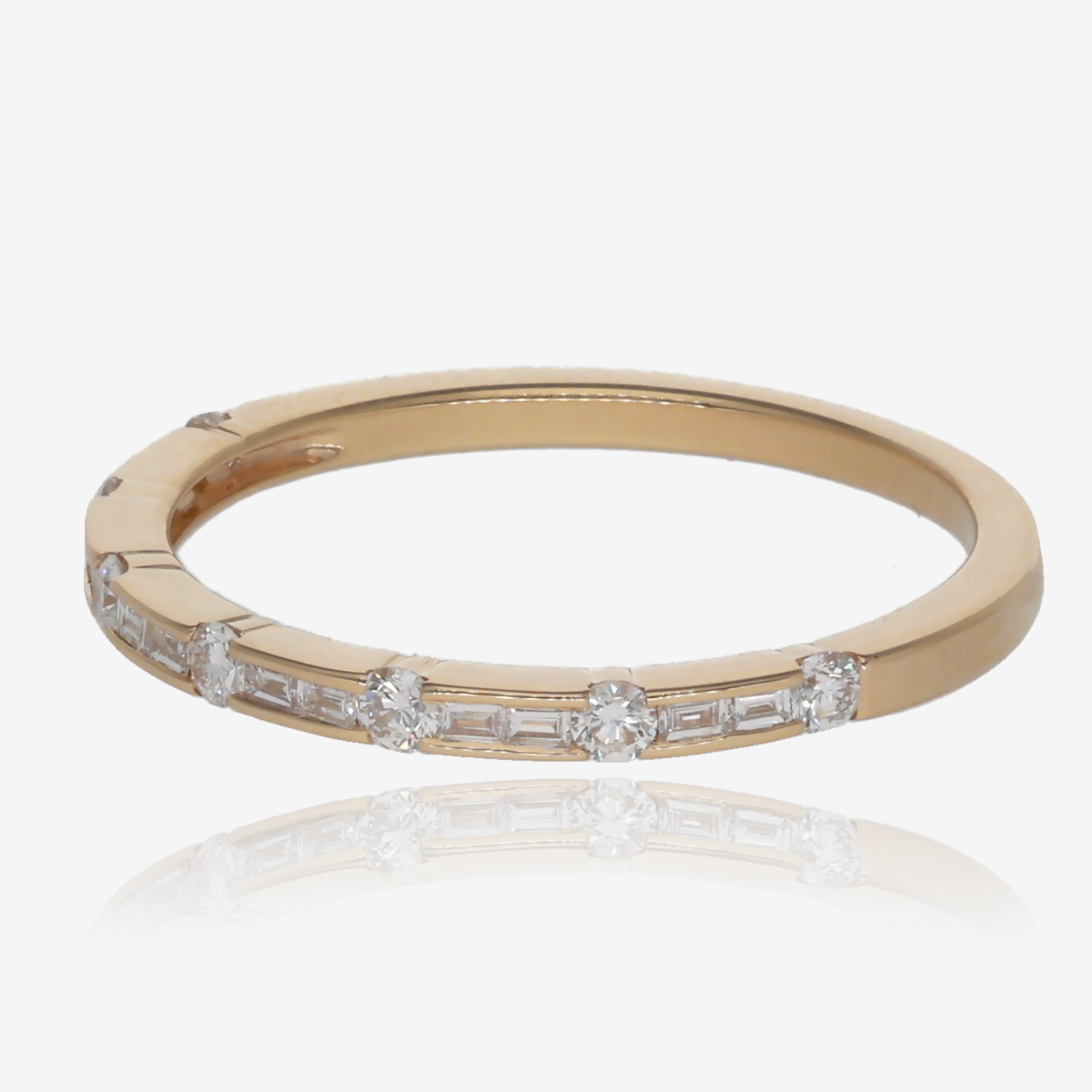 Flashing Lights Diamond Baguette Band