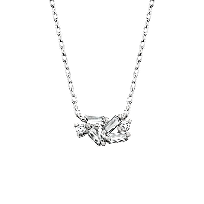 Frosted Harmony Scattered Diamond Necklace