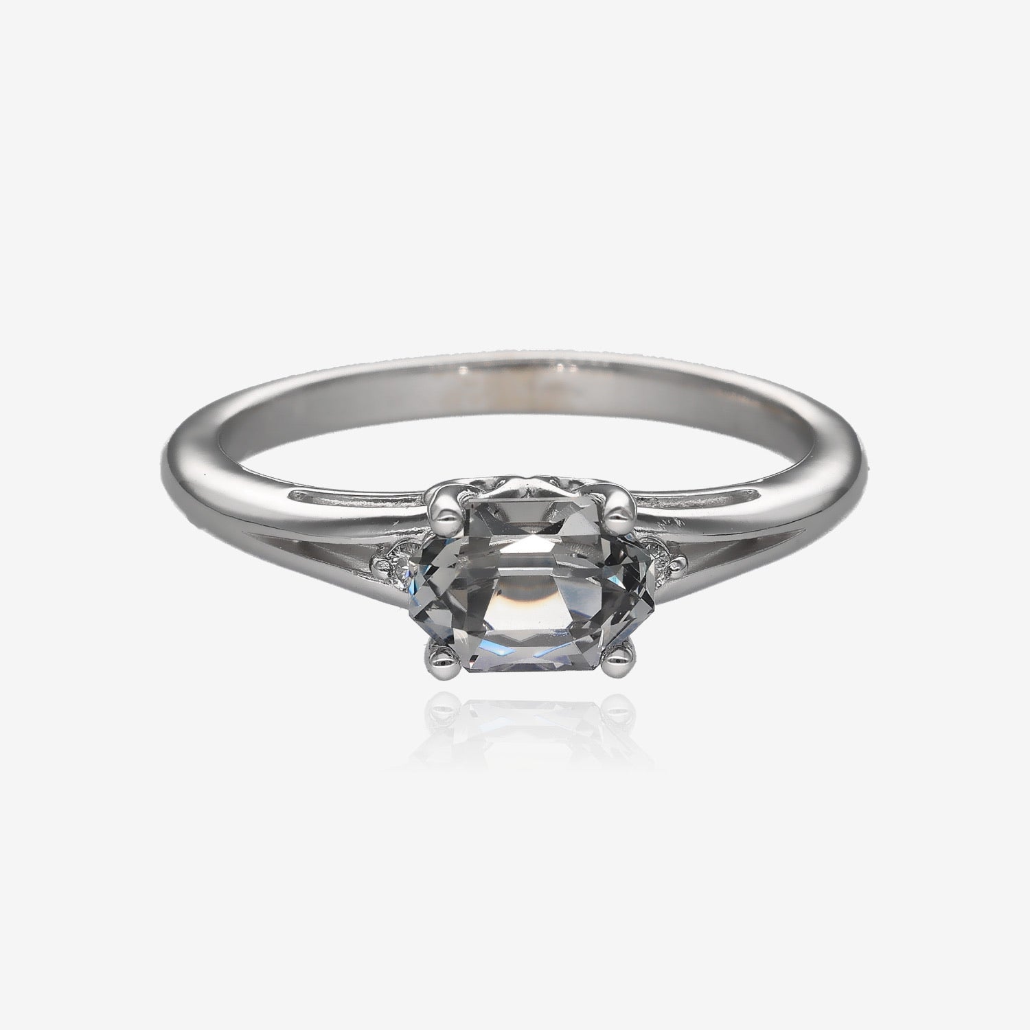 Smoke and Mirrors Lavender Gray Sapphire Ring
