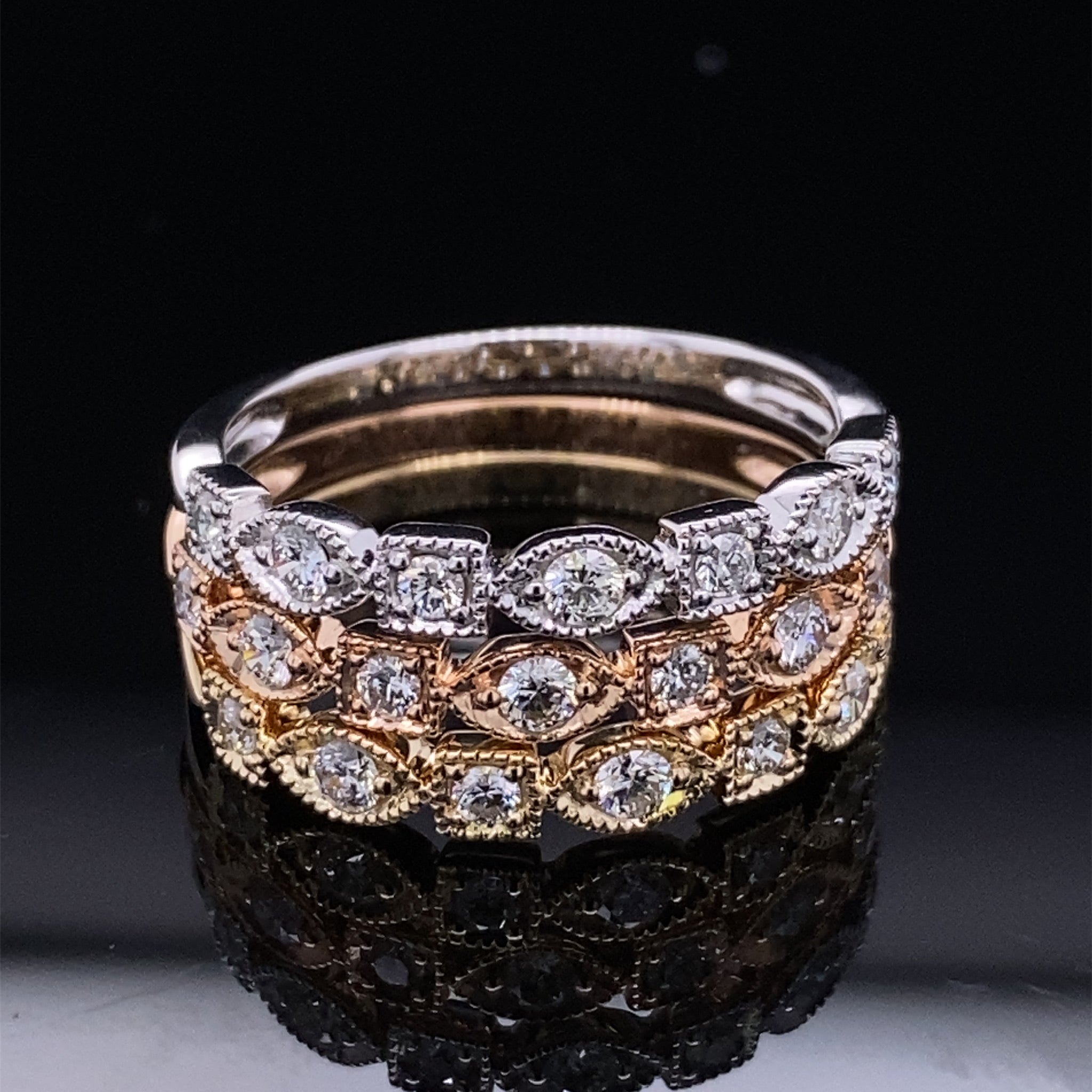 Timeless Allure Vintage Style Stacking Diamond Band – Wexford Jewelers