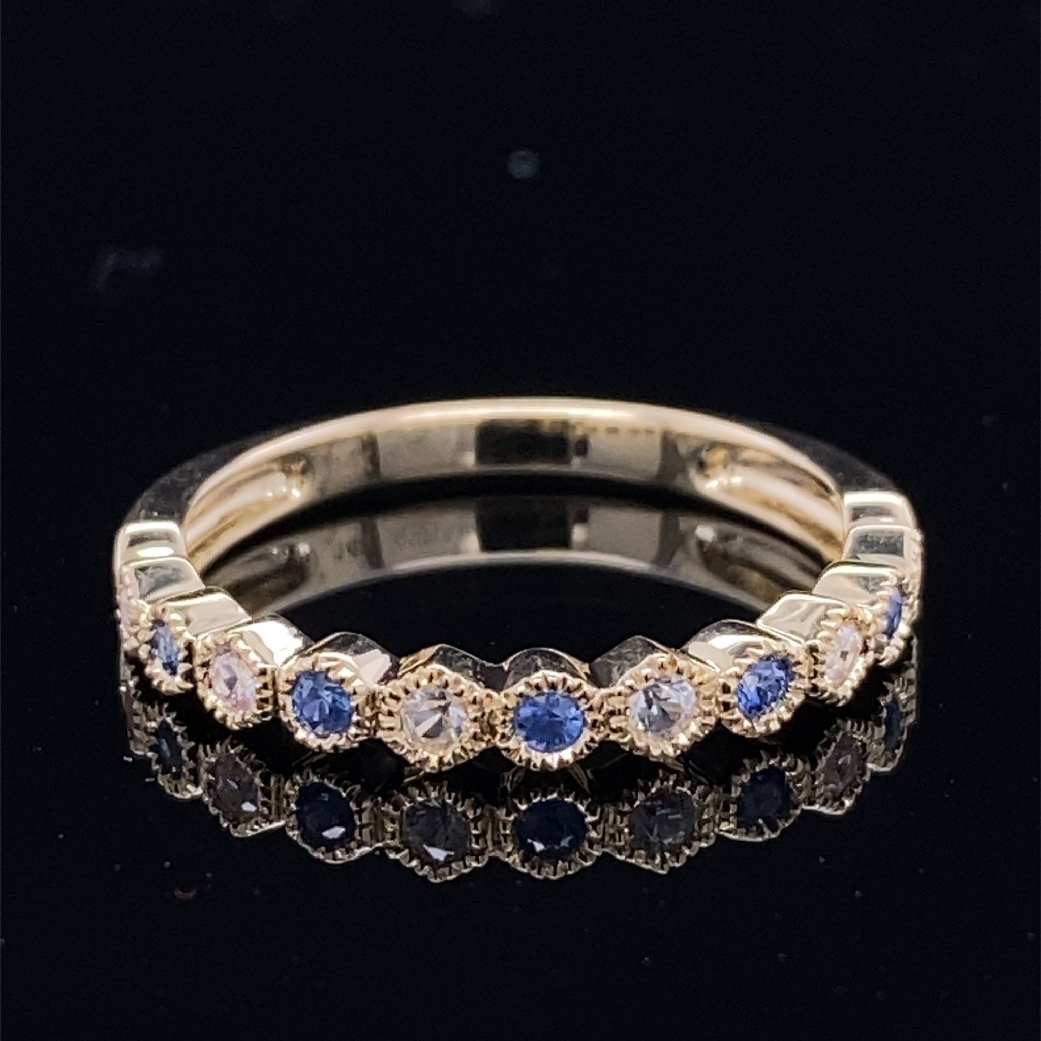 French Blue & White Sapphire Band