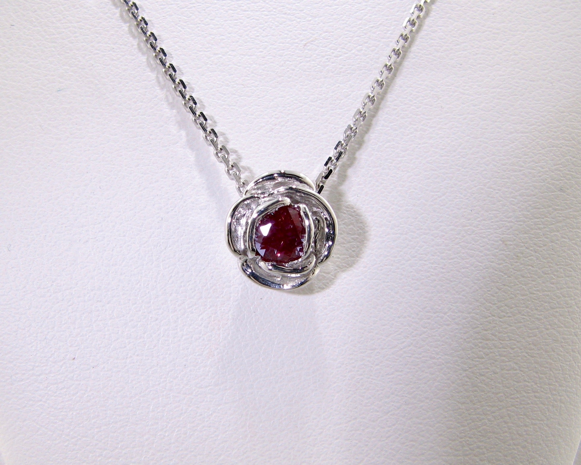 Silver Rose Slider Lab Alexandrite