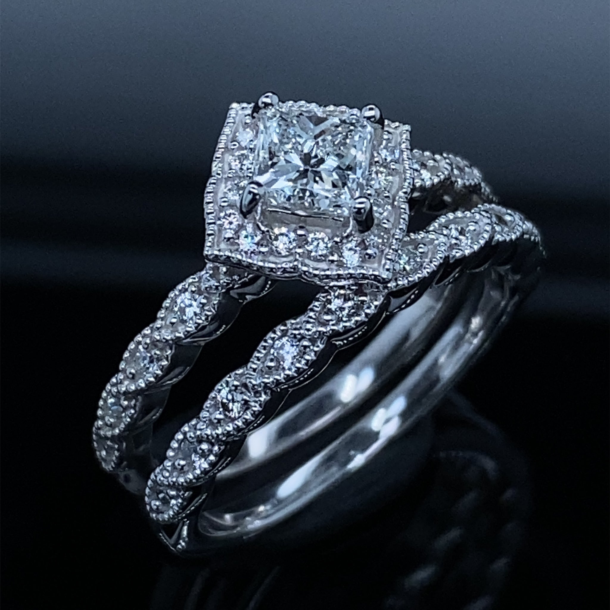 Endless Love Princess Cut Brilliant Halo Set – Wexford Jewelers
