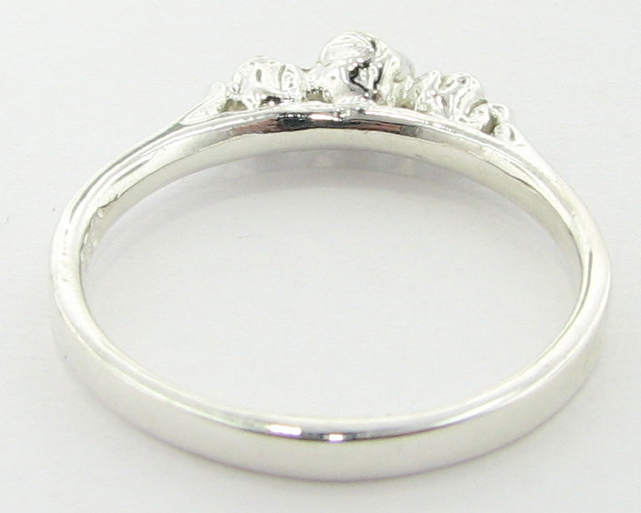 Silver Ring, Three Dainty Roses