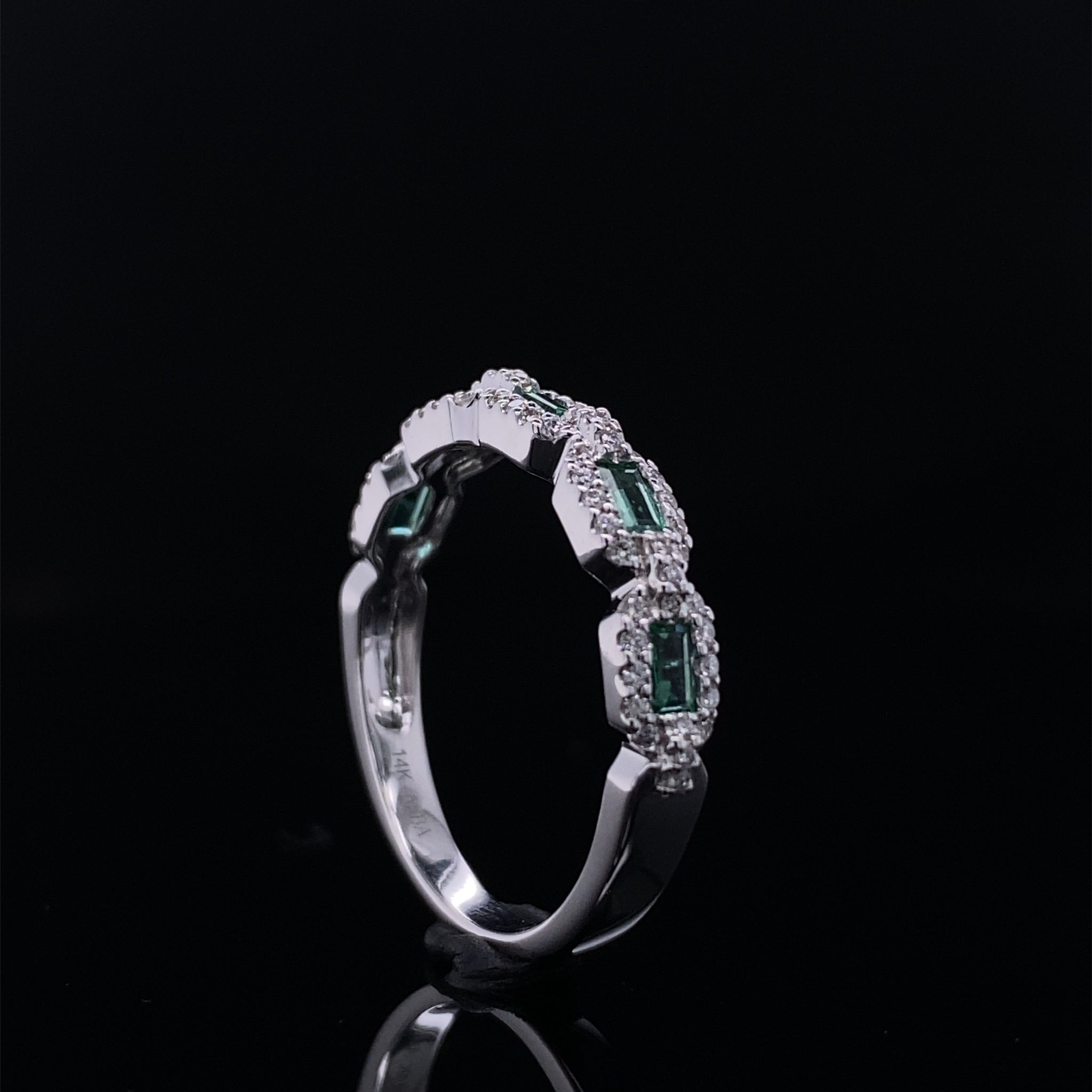 Precious Gem Chain Link Diamond Accented Ring