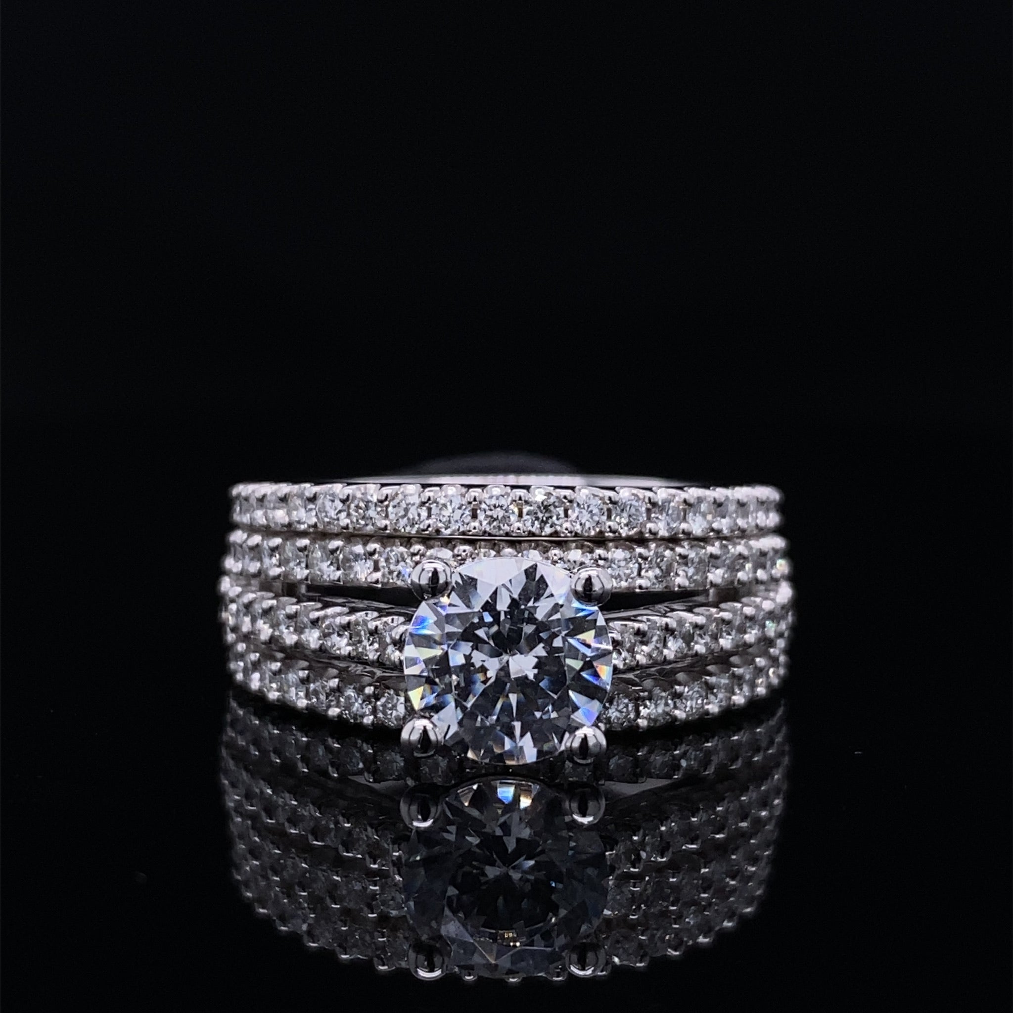 Triple Row Wedding Set