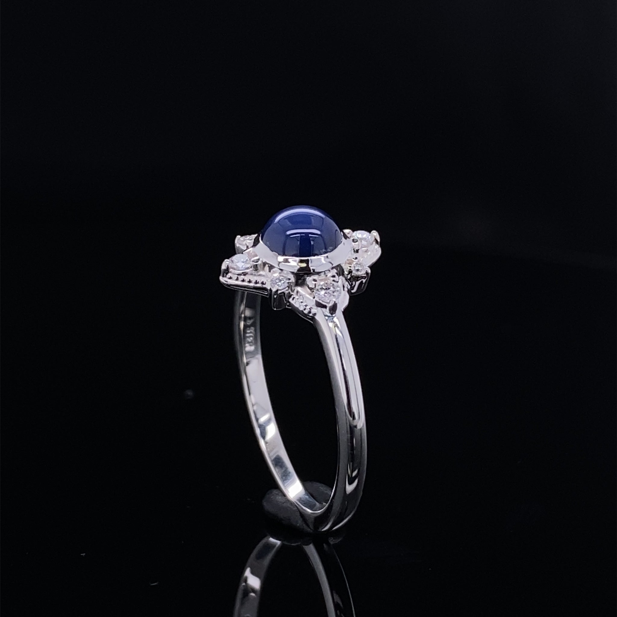 Pointing North Star Sapphire and Diamond Ring