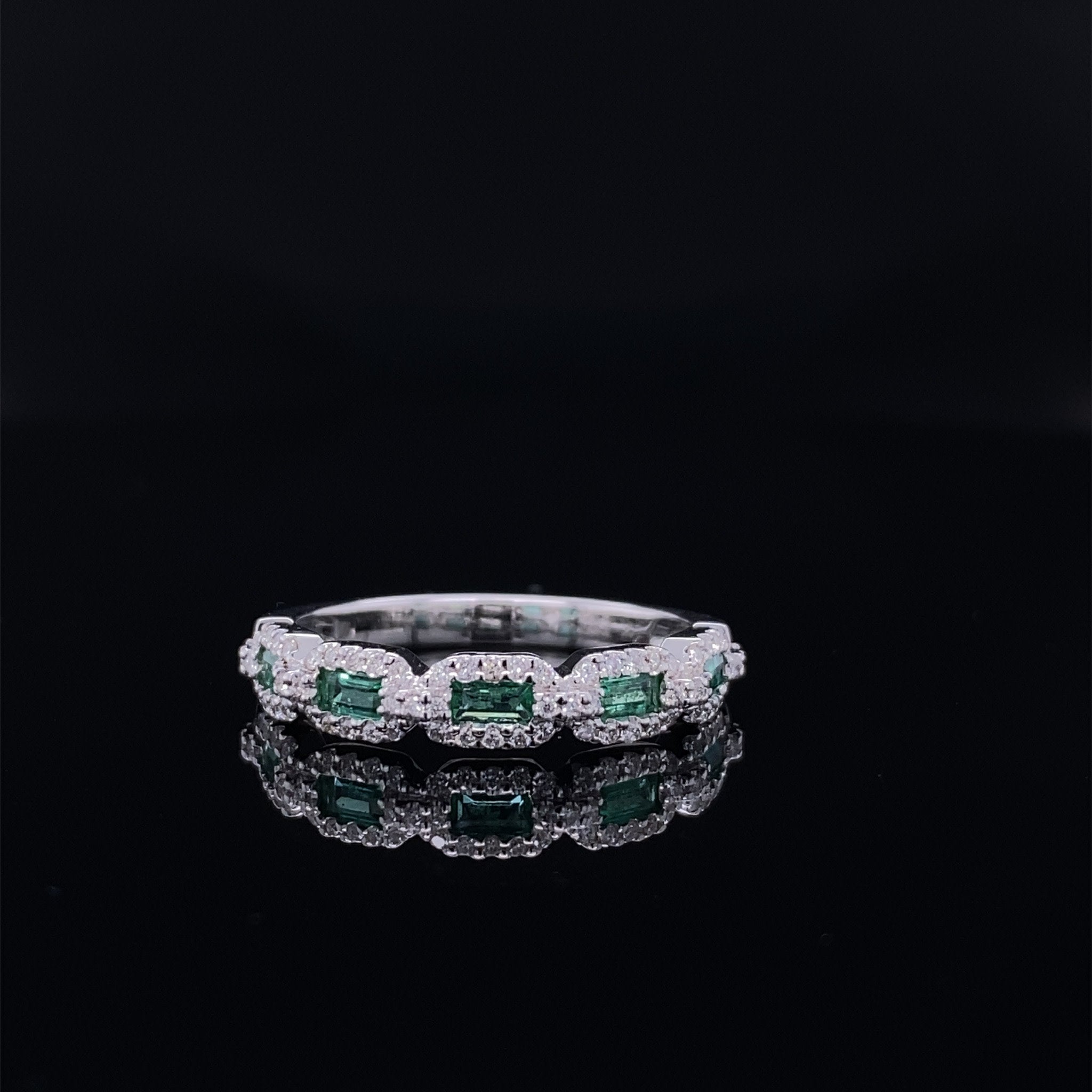 Precious Gem Chain Link Diamond Accented Ring