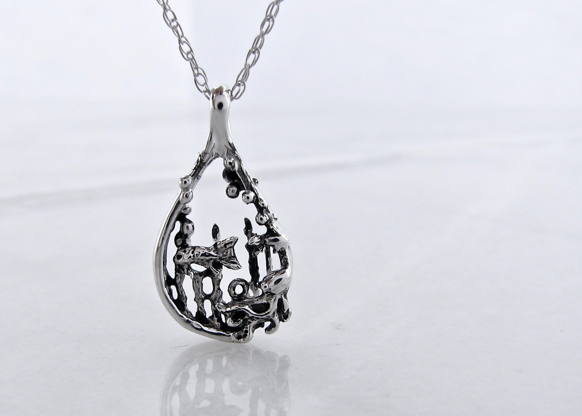 Mini Seascape Silver Necklace