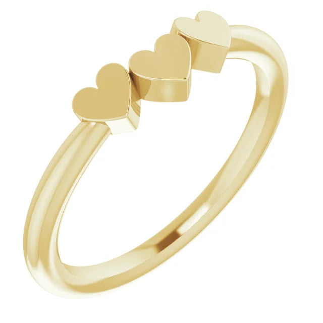 Heart Family Engravable Ring